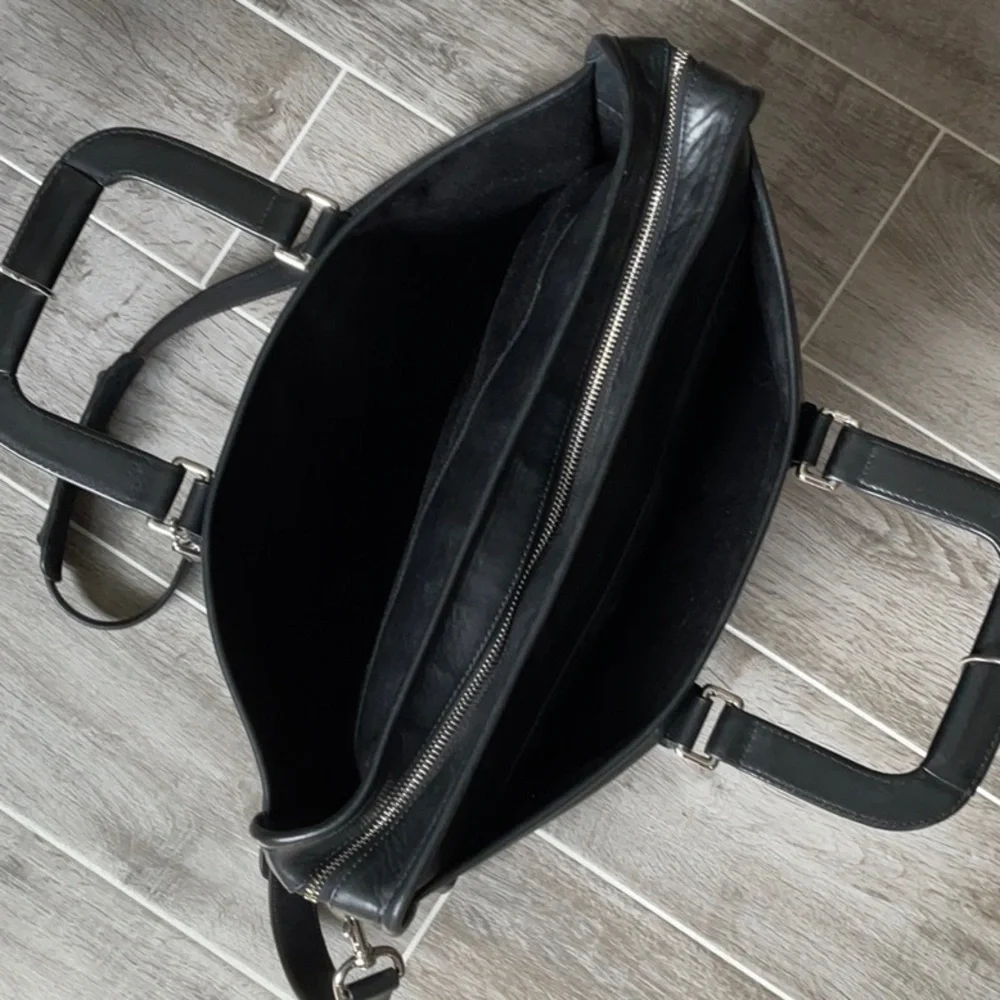 Coach Leather Briefcase Black